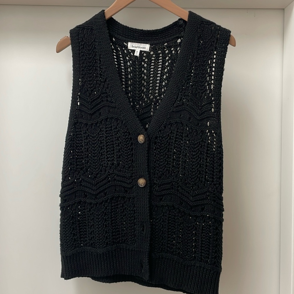 Black knit vest
